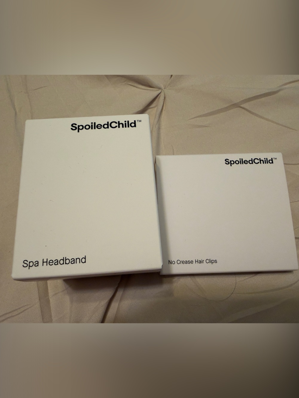 SpoiledChild Spa Headband + No Crease Hair Clips NIB Self Care Set